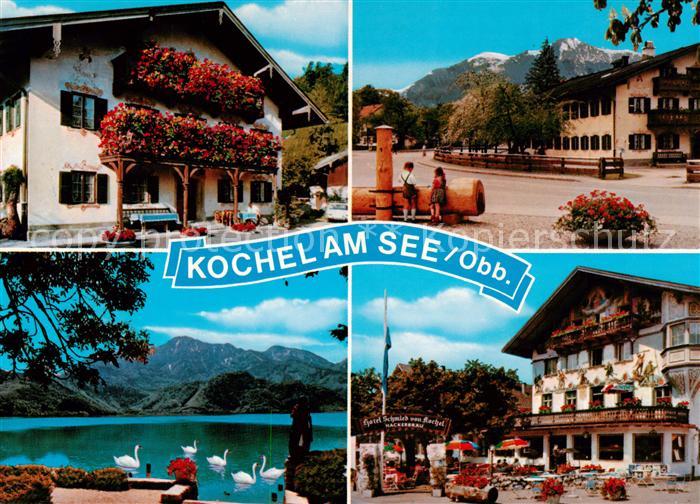 Kochel See Bayern Hotel Brunnen Seepartie Hotel Schmied von Kochel