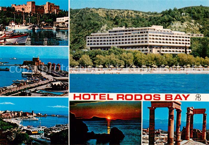 Rhodos Rhodes aegaeis Hotel Rodos Bay Schloss Hafen Stimmungsbild Tempelruine