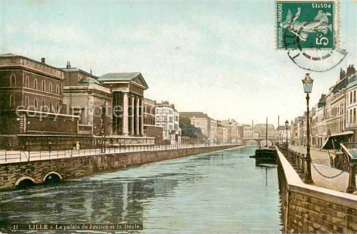 Lille 59 Le palais de Justice et la Deule