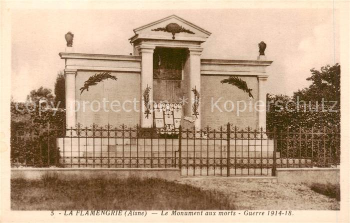 La Flamengrie 02 Aisne Le Monument aux morts Guerre 1914-18