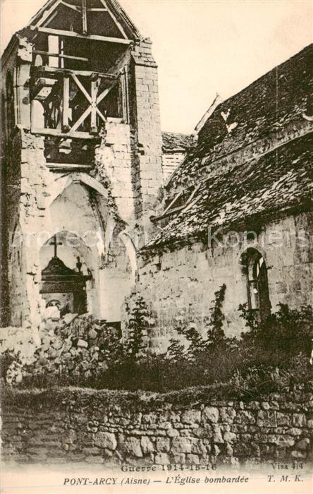 Pont-Arcy 02 Aisne Eglise bombardee