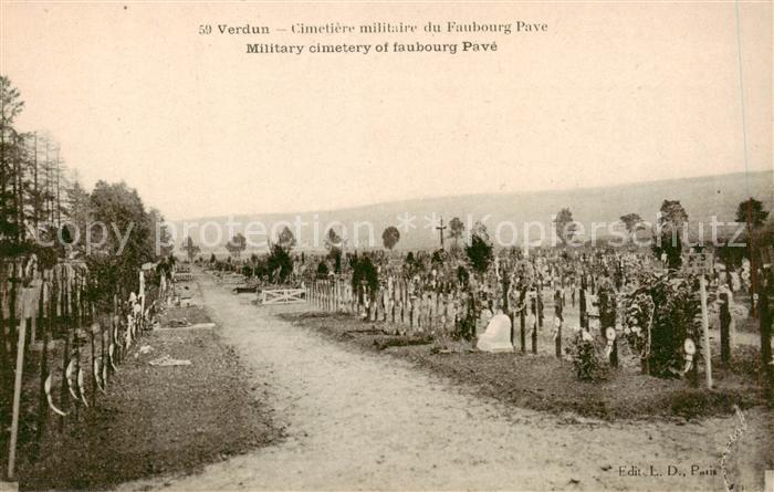 Verdun  55 Meuse Cimetiere militaire du Faubourg Pave