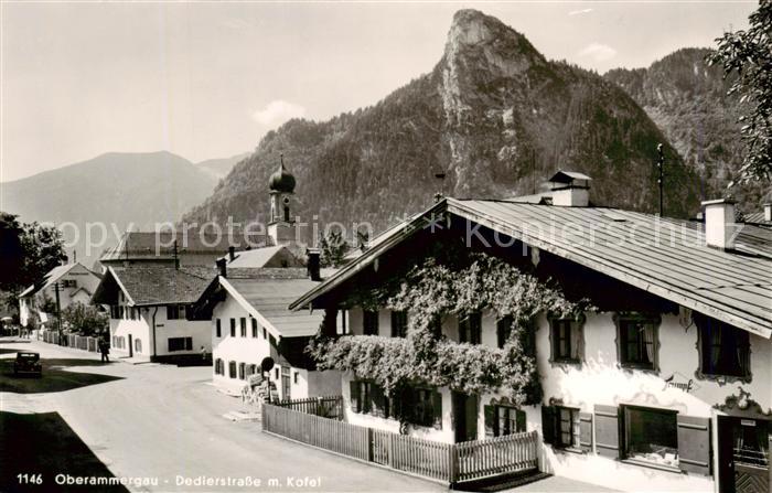 OBERAMMERGAU Bayern Dedierstrasse mit Kofel