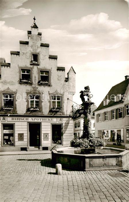 Offenburg Loewenbrunnen und Hirsch Apotheke