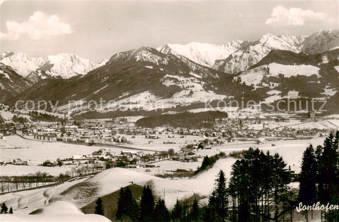 Sonthofen  Oberallgaeu mit Geishorn Rauhhorn Imberger Horn Breitenberg Ratspitze