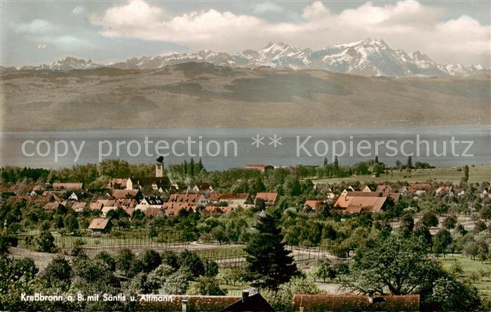 Kressbronn Bodensee mit Saentis und Altmann