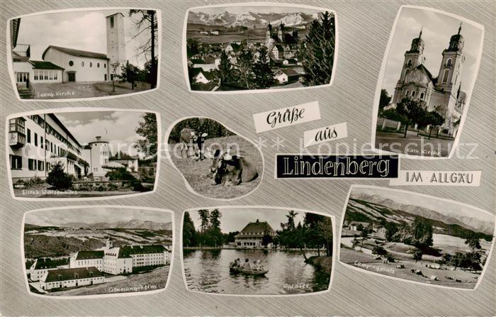 Lindenberg Allgaeu Ev Kirche Kath Kirche Eisenbahn Waisenhort Genesungsheim Wald