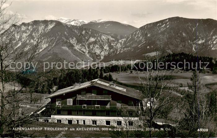 Neustift Stubaital Tirol Alpengasthof Tirolerhof am Kreuzberg mit Schneeberg