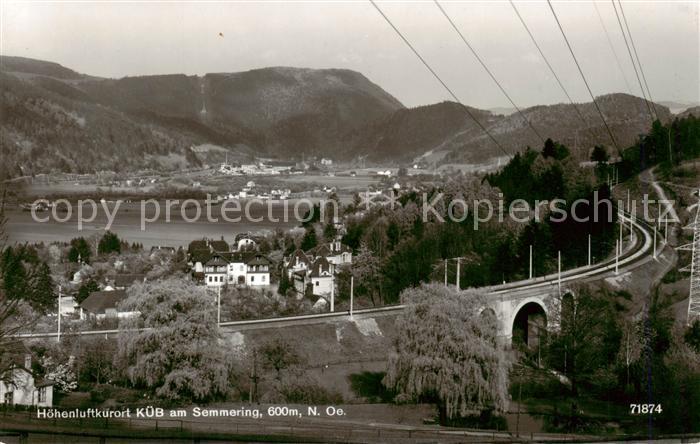 Kueb Semmering Panorama Eisenbahn Viadukt
