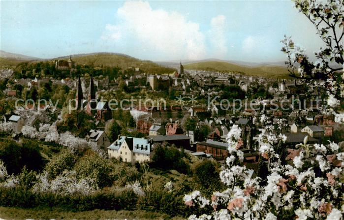 Siegen  Westfalen Siegberg Oberes Schloss Nikolaiturm und Michaelkirche