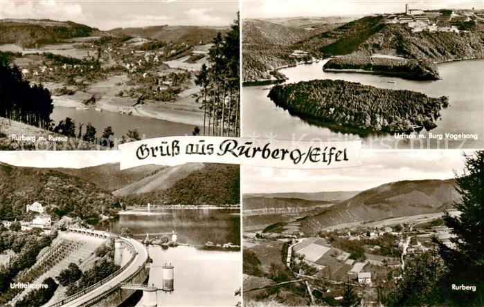 Rurberg Simmerath Panorama Rursee Urftsee mit Burg Vogelsang Urfttalsperre Rurbe