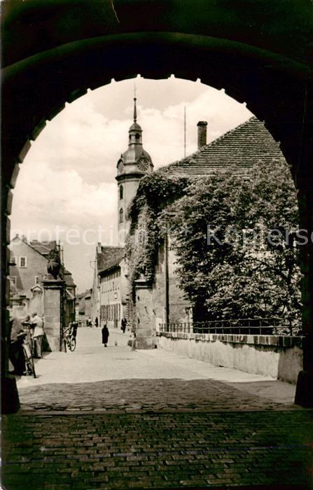 Torgau Blick vom Schlosstorbogen auf die Ritterstrasse