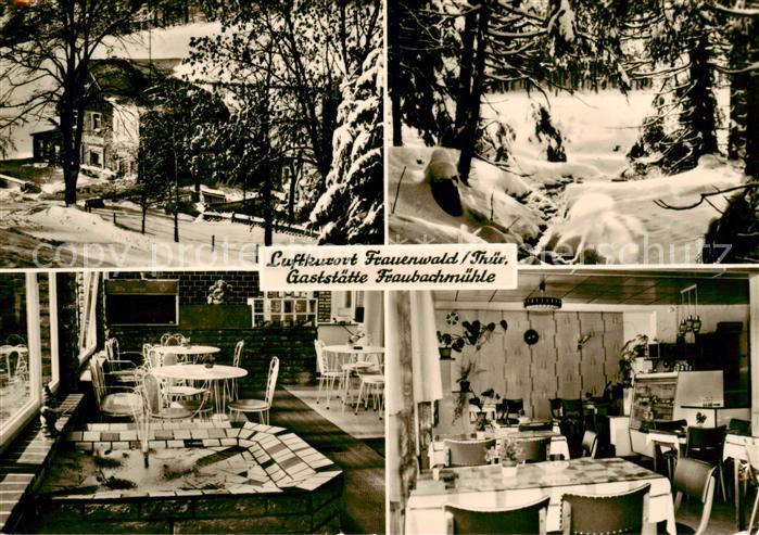 Frauenwald Thueringen Gaststaette Fraubachmuehle Gastraeume