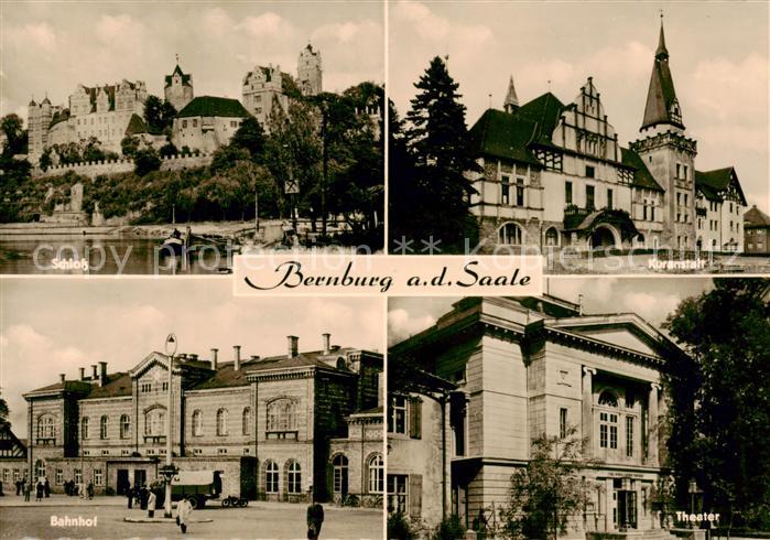 Bernburg Saale Schloss Kuranstalt Bahnhof Theater