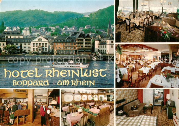 Boppard Rhein Hotel Rheinlust Gastraeume Bar Zimmer