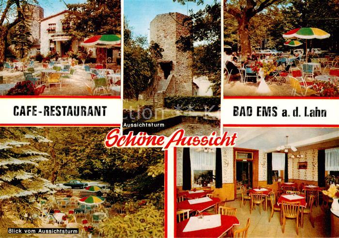 Bad Ems Lahn Cafe Restaurant Schoene Aussicht Terrasse Gaststube Aussichtsturm