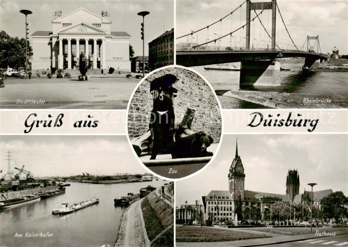 Duisburg  Ruhr Stadttheater Rheinbruecke Am Kaiserhafen Rathaus