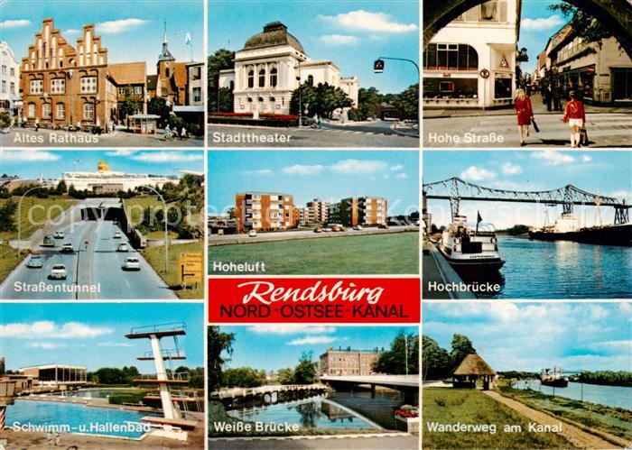 Rendsburg Schleswig-Holstein Altes Rathaus Stadttheater Hohe Strasse Strassentun