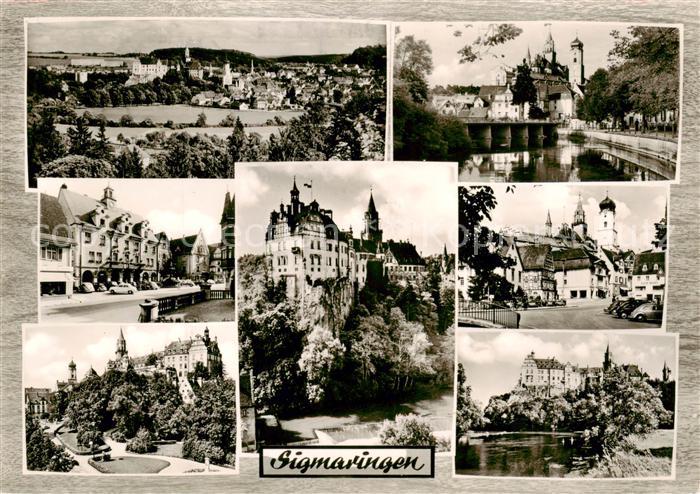 Sigmaringen Panorama Schloss Ortspartie Teilansichten