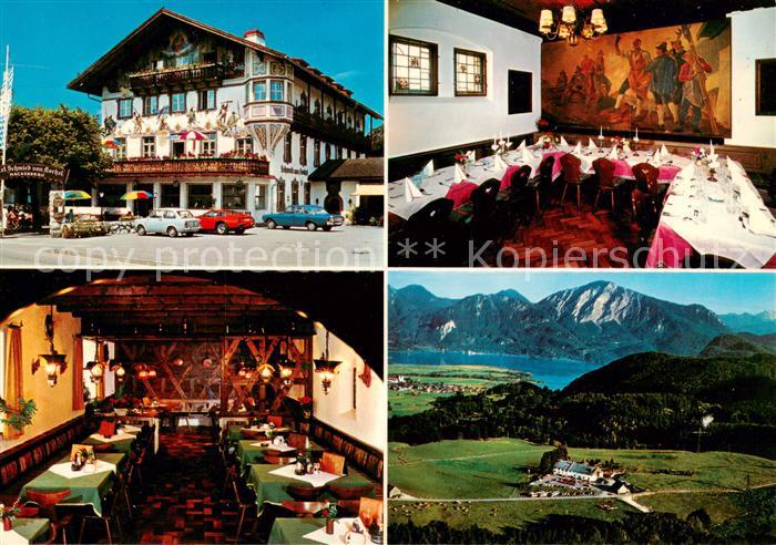 Kochel See Bayern Alpenhotel Schmied von Kochel Gastraeume Fliegeraufnahme