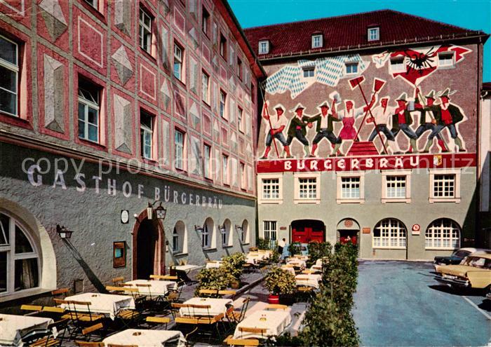 Bad Reichenhall Gasthof Brauerei Buergerbraeu Fresko