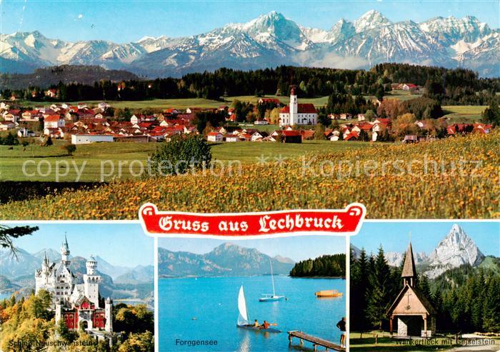 Lechbruck See Panorama Schloss Neuschwanstein Forggensee Wankerfleck mit Geisels