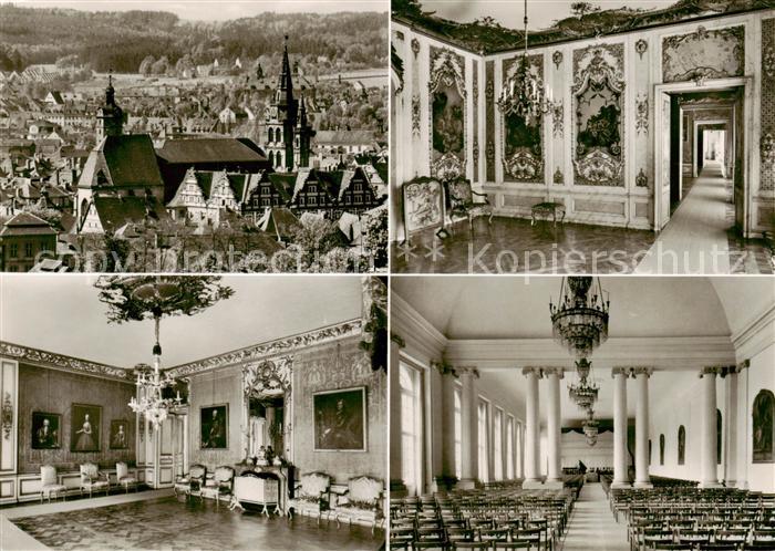 Ansbach Mittelfranken Residenz Ansbach Marmorkabinett Hofgarten Saal in der Oran