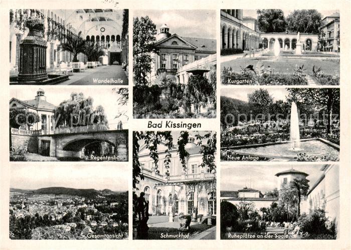 Bad Kissingen Wandelhalle Regentbau Panorama Schmuckhof Kurgarten Neue Anlage Ru
