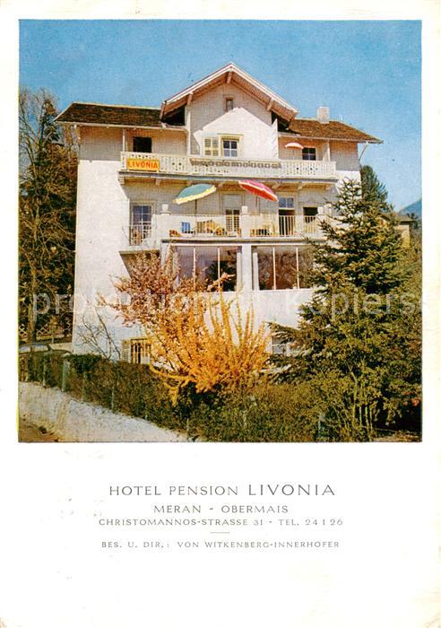 Obermais Meran Suedtirol IT Hotel Pension Livonia