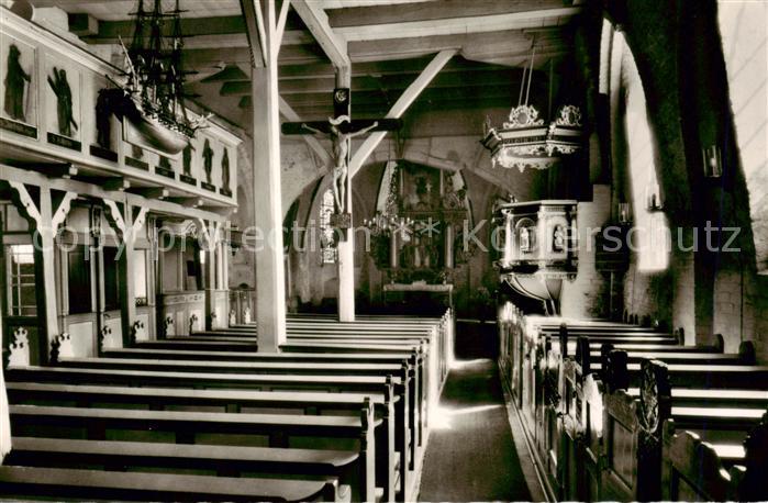Buesum Nordseebad Inneres der St. Clemens Kirche