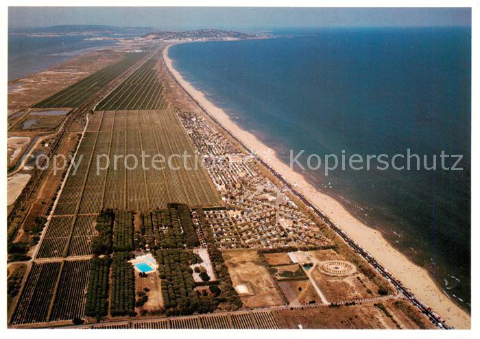 Sete Cette 34 Camping Le Castellas vue aérienne