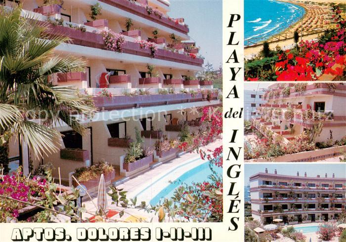 Playa del Ingles Gran Canaria ES Apartamentos Dolores Ferienanlage Strand