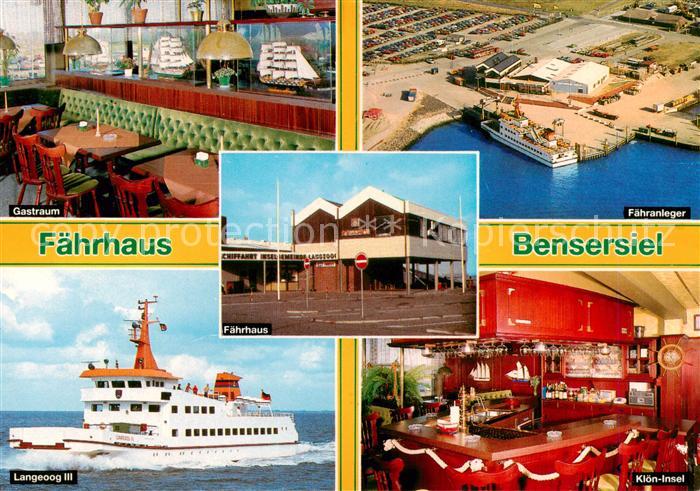 Bensersiel Faehrhaus Gastraum Kloen-Insel Anleger Faehre Langeoog III