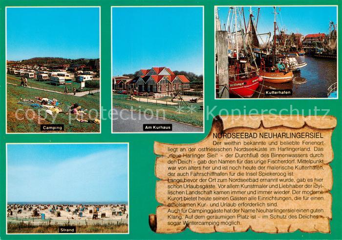 Neuharlingersiel Camping Kurhaus Kutterhafen Strand Historie