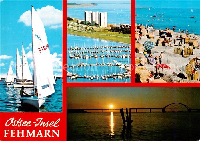 Insel Fehmarn Segeln Strand Fehmarnsundbruecke Sonnenuntergang Yachthafen Luftbi