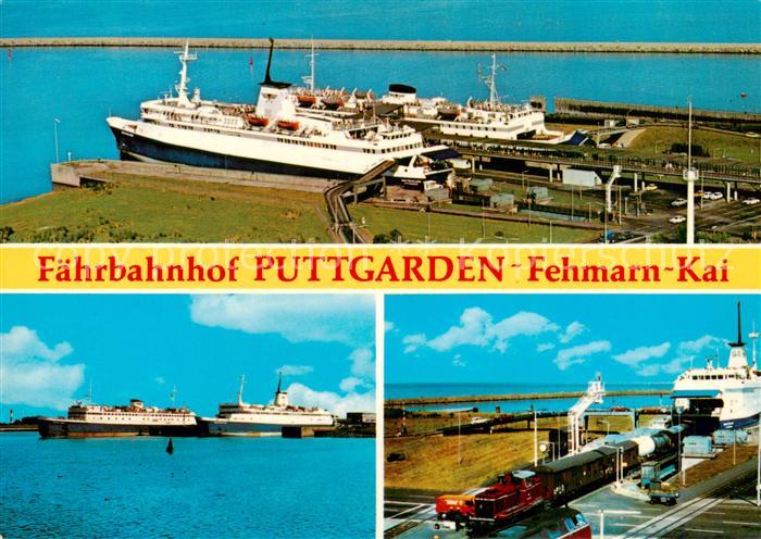 Puttgarden Fehmarn Schleswig-Holstein Fehmarn-Kai Faehren Luftbild Eisenbahn