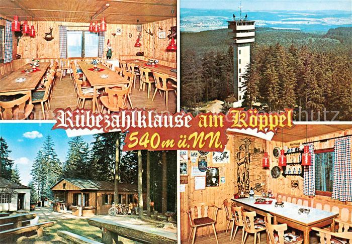 Montabaur Westerwald Ruebezahlklause am Koeppel Gastraeume Aussichtsturm