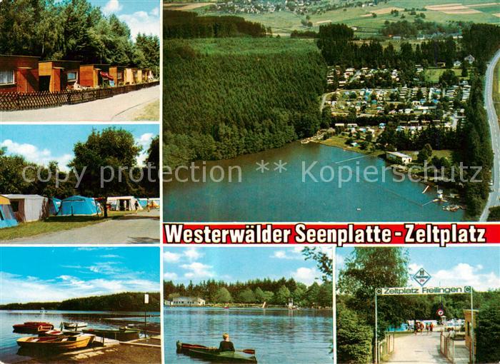 Freilingen  Westerwald Westerwaelder Seenplatte Zeltplatz Seepartie