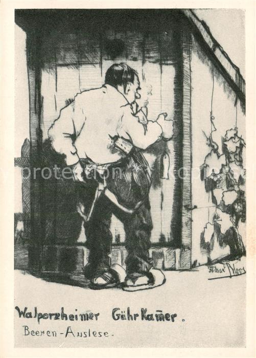 Walporzheim Walporzheimer Ghaer Kammer Beeren Auslese Karikatur
