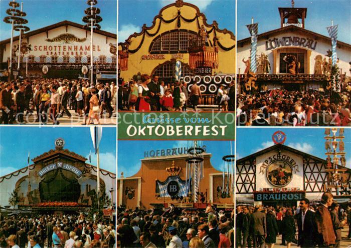 Muenchen Bayern Oktoberfest Schottenhamel Loewenbraeu Hackerbraeu Hofbraeuhaus P