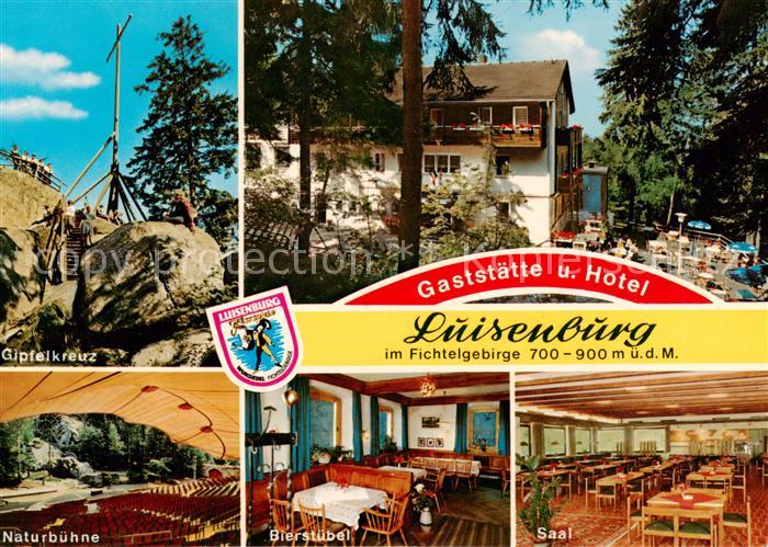 Luisenburg Wunsiedel Fichtelgebirge Gaststaette und Hotel Luisenburg Gipfelkreuz