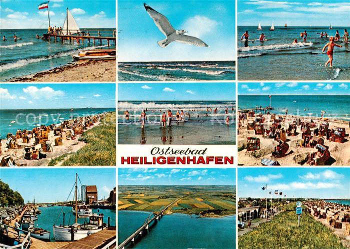 Heiligenhafen Ostseebad Strandpartien Seebruecke Bootshafen