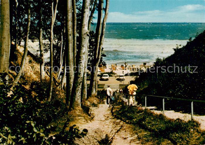 Scharbeutz Ostseebad Blick von der Wolfsschlucht auf die See
