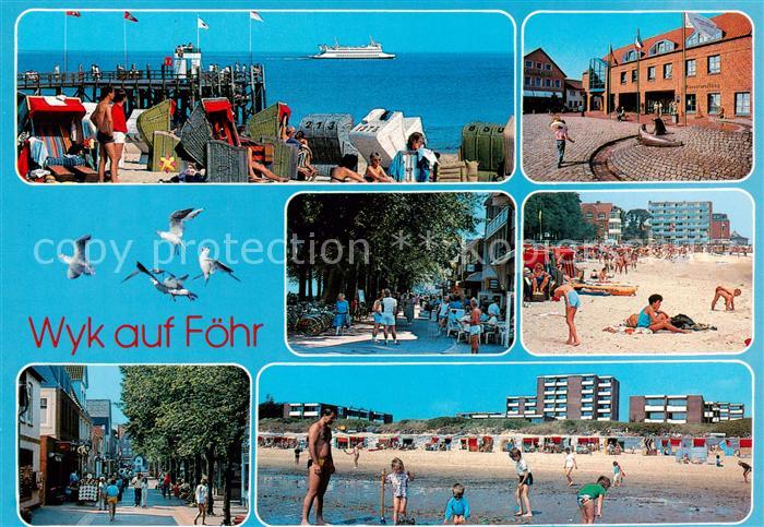 Wyk  Foehr Strandpartien Dorfstrasse Teilansichten