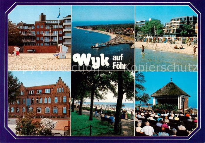 Wyk  Foehr Hotels Fliegeraufnahme Strandpartien Musikkonzert