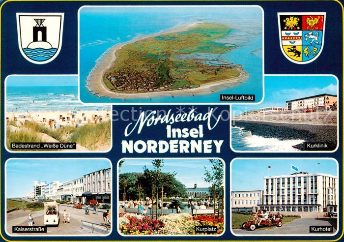 Norderney Nordseebad Badestrand Weisse Duene Fliegeraufnahme Kurklinik Kaiserstr