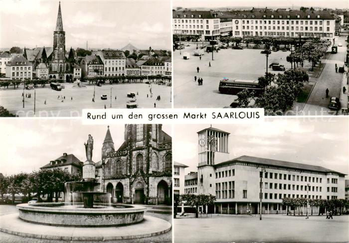 Saarlouis Saarlautern Marktplatz Brunnen Kirche