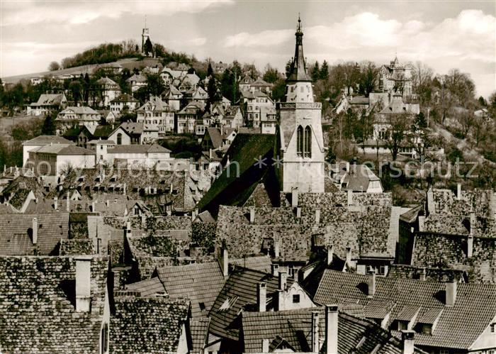 TueBINGEN BW Blick vom Schlossgarten auf die Stiftskirche