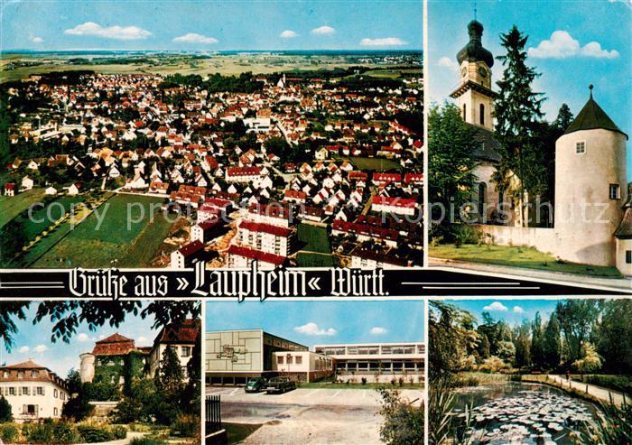 Laupheim Fliegeraufnahme Kirche Teilansichten