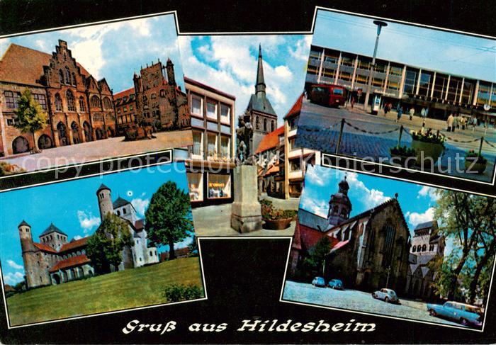HILDESHEIM  CITY Rolandbrunnen am Rathaus Huckup Hauptbahnhof Michaeliskirche Do